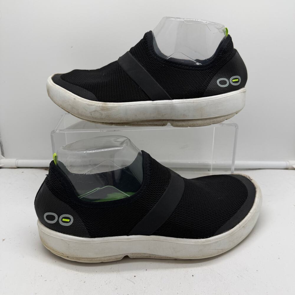 OOFOS OOmg Shoes Womens 9 OOMG Black White Slip On